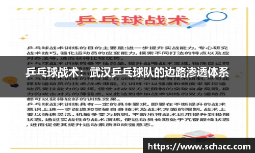 乒乓球战术：武汉乒乓球队的边路渗透体系