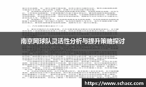南京网球队灵活性分析与提升策略探讨