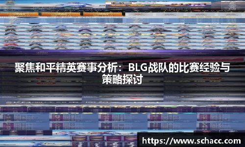 聚焦和平精英赛事分析：BLG战队的比赛经验与策略探讨